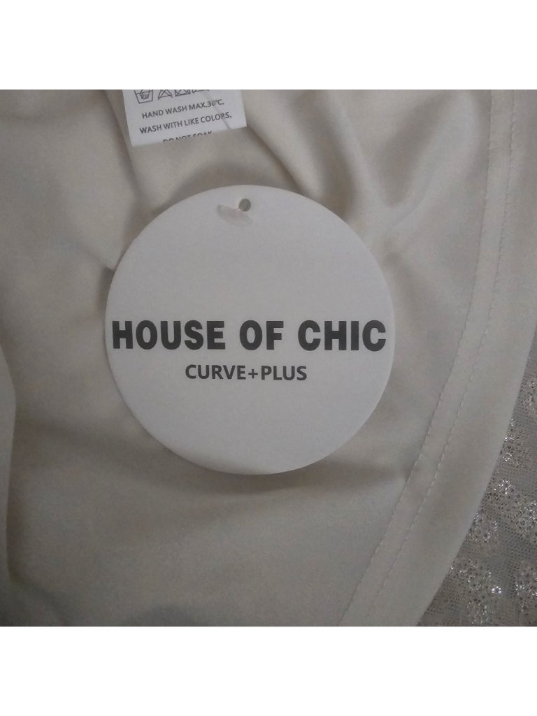 House Of Chic Curve + Plus Blue Sequined Long Sleeve Maxi Dress Size 2xl, Nwt — image 6 of 8